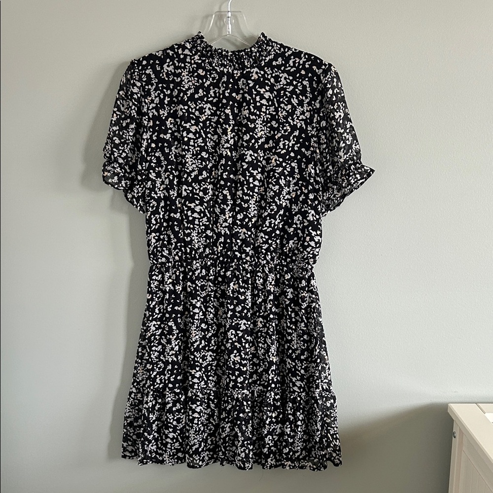 Crystal Doll, Black and White Patterned Mini Dress